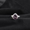 Handmade Amethyst Gemstone 925 Sterling Silver Jewelry Pear Shape Ring For Gift RR-77-4