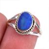 Natural Australian Opal Gemstone Handmade 925 Solid Silver Gift Ring S.5.5 Z7y15