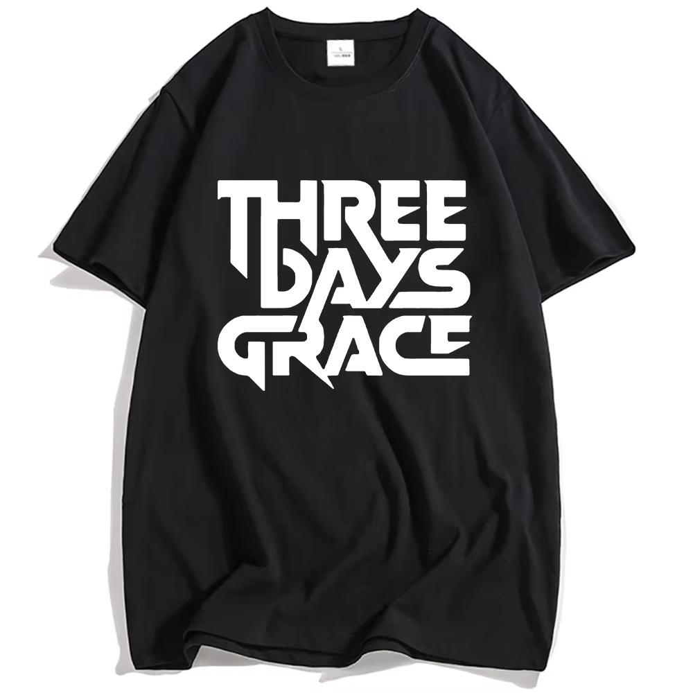 THREE DAYS GRACE Band mens 100cotton Tshirt hiphop regular style Mens Womens oversized Y2K Tee Casual Loose Outdoor Street