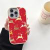 N115 Веселый рождественский дизайн С Новым годом Мягкие чехлы для телефонов Samsung S24 S23 A15 A35 A54 Infinix Hot 40i Plating Frame Camera Protector Back Cover