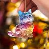 Colorful Animal Ornaments Acrylic Key Chain Backpack Hanging Decorations Car Rearview Mirror Accessories