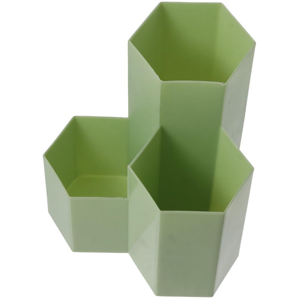 Green Desk supplies Plastic Pencil Organizer Desktop Accessories Pencil Jars Office