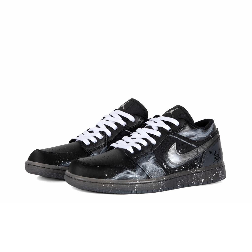 Jordan Air Jordan 1 Low Винтажные Баскетбольные Кроссовки Унисекс Черные HV5968-001(Команда186-)