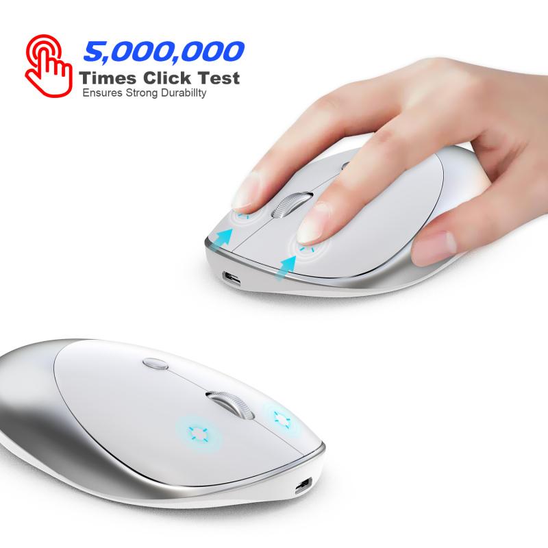 Wireless Computer Mouse 3-mode Bluetooth 5.0/3.0 Mouse 2.4g Silent Mouse