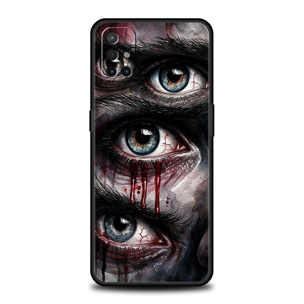 Страшный чехол для телефона с узором «Глаз Дьявола» для OnePlus 15 13 12 11 10 Pro 13T 13R 12R 9 8T 8 7 7T 9R Nord 2T CE 2 3 4 5G Мягкий чехол