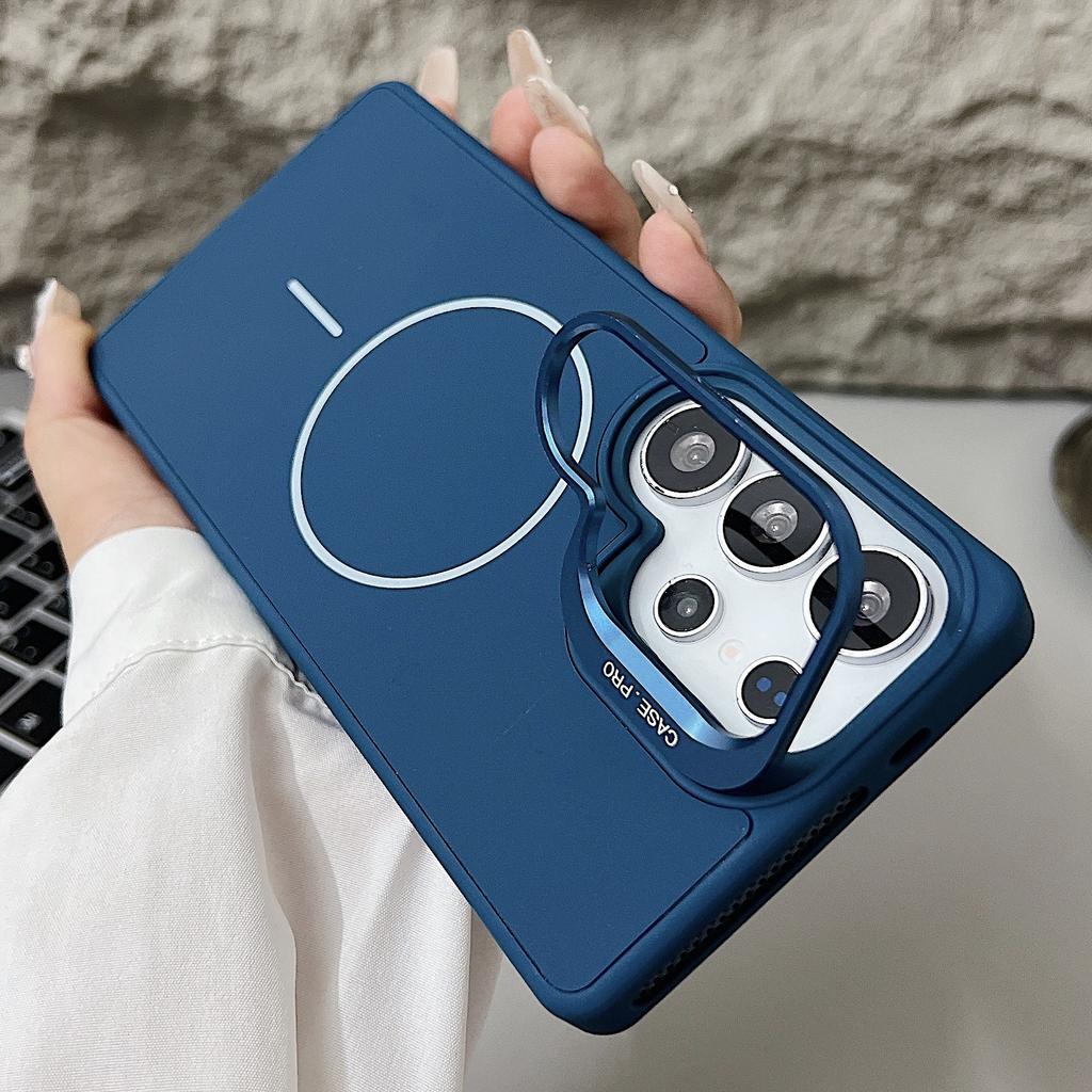 Suitable for Samsung S25ultra Mobile Phone Case Magsafe Magnetic S24 S25 Business S24ultra Lens Holder