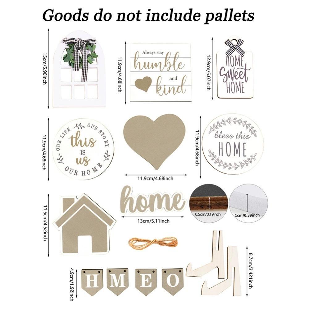 Summer Beach Tiered Tray Decoration Set Farmhouse Rustic Home Decor Home Wood Sign Rustic Table Ornaments for Home Kitchen Table Housewarming Gift