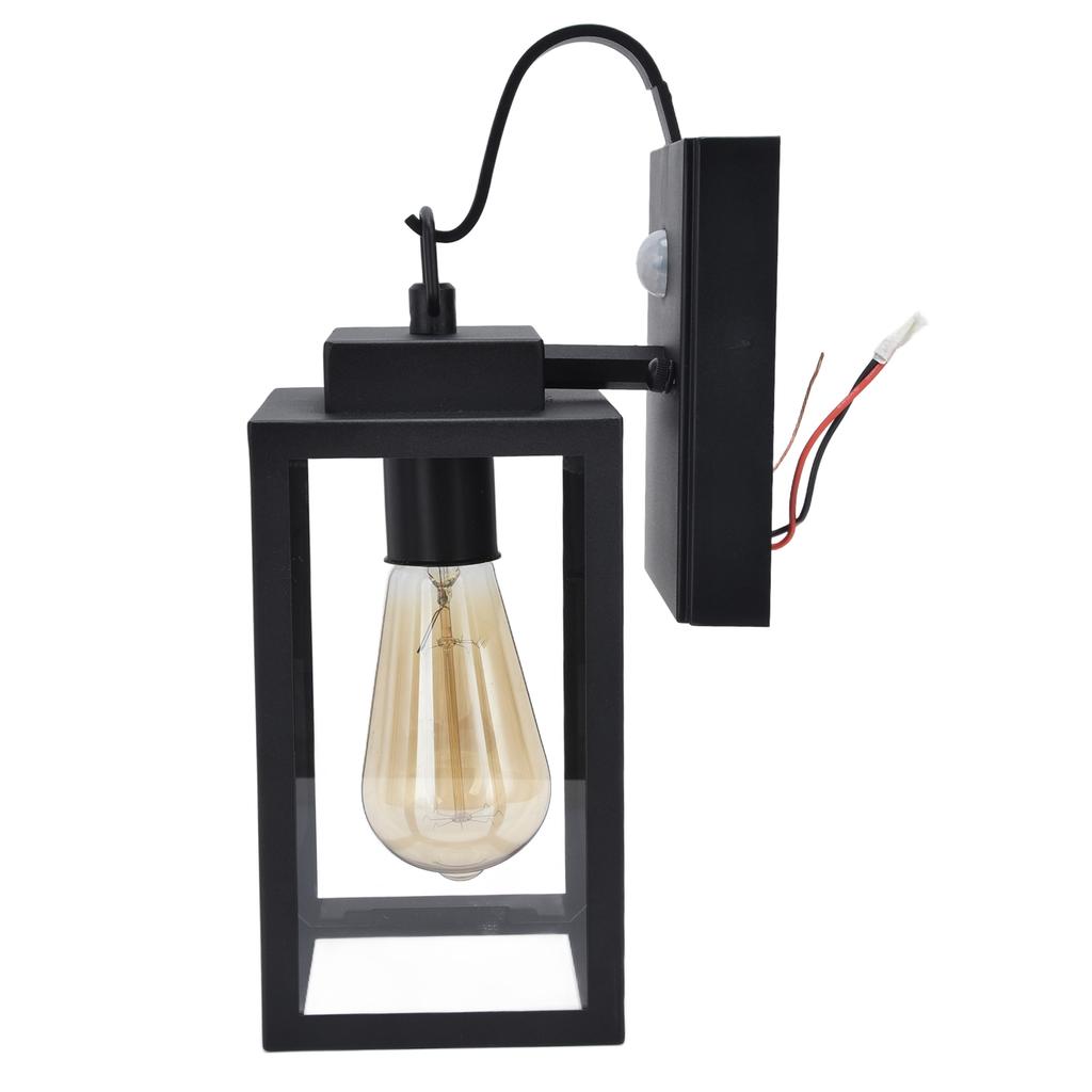 Induction Wall Lamp Retro Dusk to Dawn Wall Mount Light Fixtures Motion Sensor Porch Lantern for