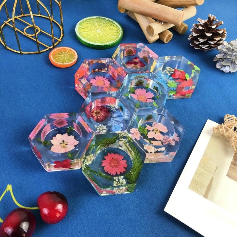 Винтажный шестиугольный подсвечник, силиконовая форма, стильный и прочный подсвечник, полимерные формы, идеально подходящие для поделок ручной работы