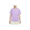 Solid Color Loose Fit Round Neck Drop Shoulder Short Sleeve T-Shirt Men Tops Purple DB9976-589