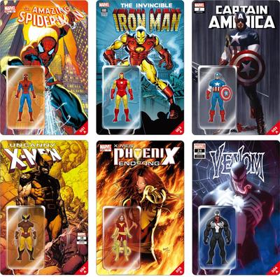 Карманная обложка Marvel Comics Series 1 Обычный набор из 6 фигурок Немасштабный