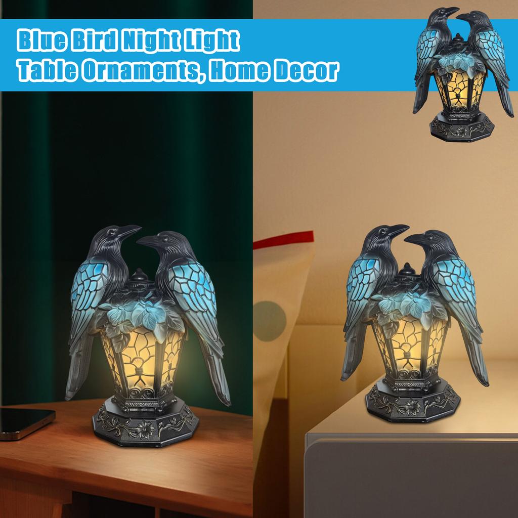 Blue Bird Night Light, Table Ornaments, Home Decor
