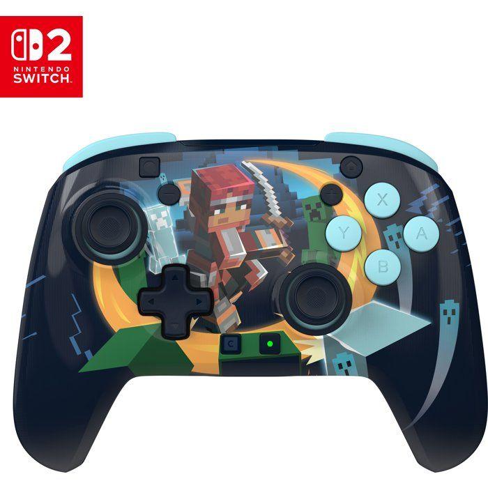Manette de jeu sans fil - Nintendo Switch 2 - Rematch Minecraft Dungeons II - Sans fil - Design lenticulaire - Compatible Switch, Sw