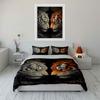 Tiger faces mirroring each other. Bedding sets Duvet cover sets Duvet covers Pillowcases(1 * Duvet Cover 2 * Pillowcases without duvet insert)