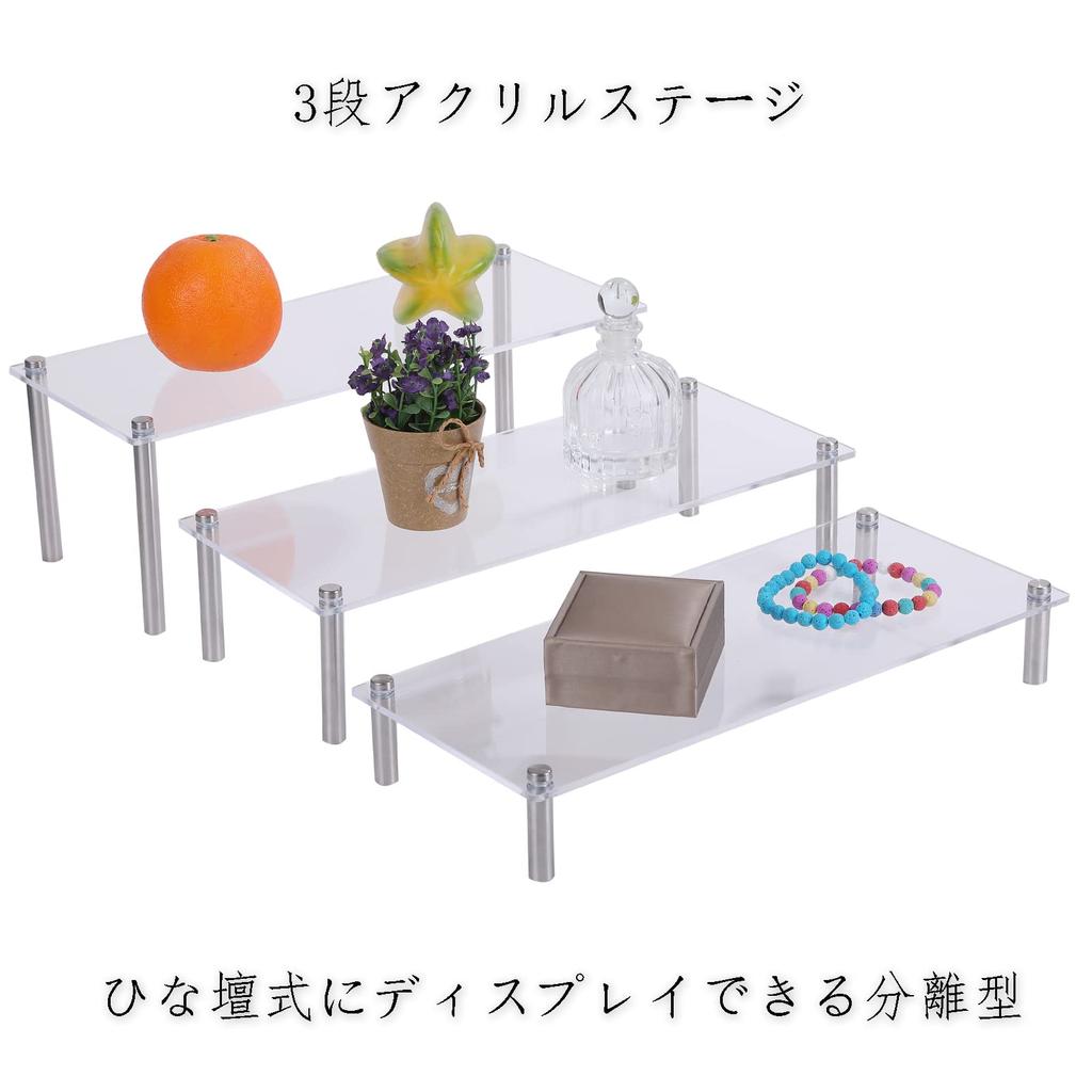 Pure Seek Дисплей Стенд Полка Акрил Этаж 3 Яруса Тип Акриловый Блок Продукт Hinadan Дисплей Стенд