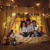 LED Stars Moons String Lights USB/Battery Fairy Curtain Lamp Garland Waterproof For Home Bedroom Christmas Party Decoration