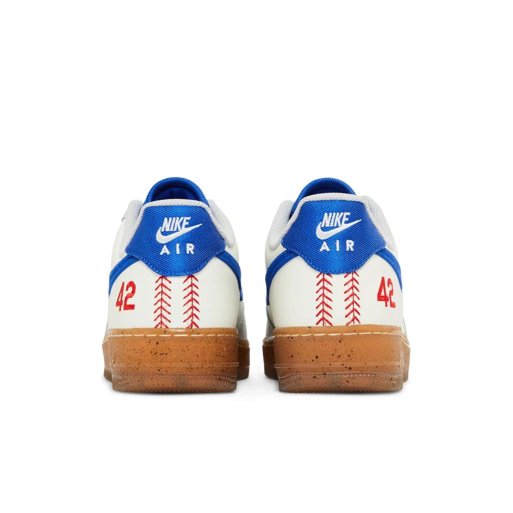 Nike Air Force 1 Low 'Jackie Robinson' (Unisex) Sail / Racer Blue / White / Neutral Grey / Black / University Red Skate Shoes FN1868 100