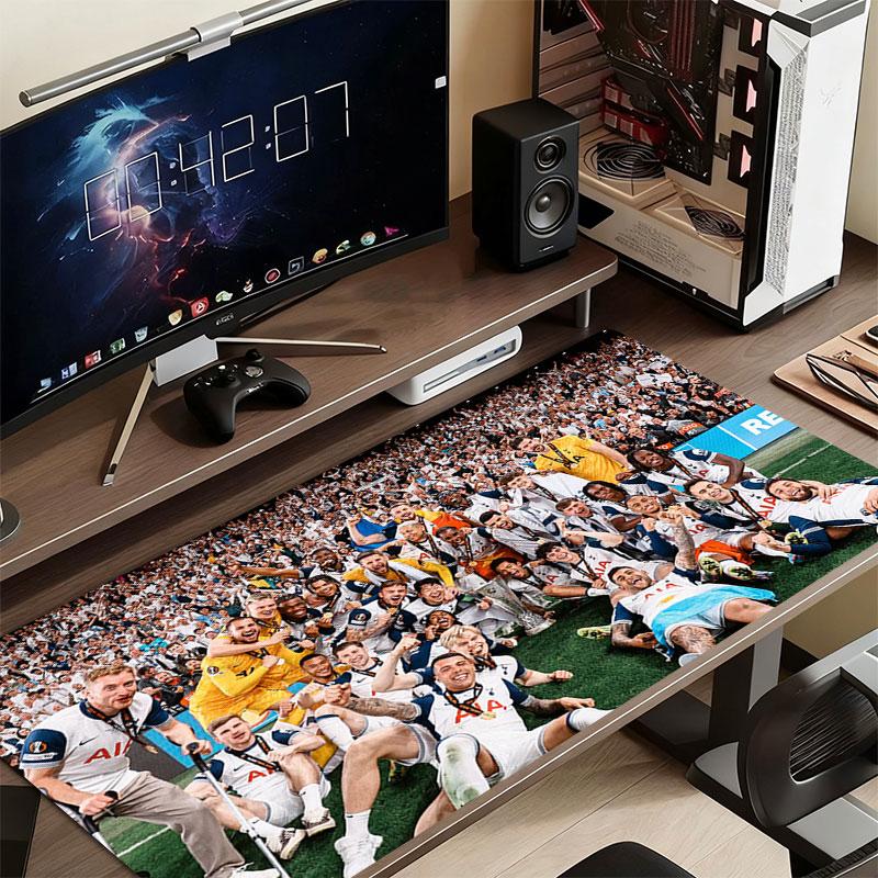 Коврик для мыши игрока Tottenham Hotspur, Большой игровой коврик для стола, Нескользящий XXL коврик для мыши для ноутбука и планшета, Игровой коврик для мини-ПК со прошитыми краями