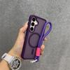 Матовый магнитный ремешок-чехол для запястья для Samsung Galaxy S26 S25 Ultra S24 Plus S23 FE A56 A55 A16 A54 A35 A15 Тонкий чехол с ремешком