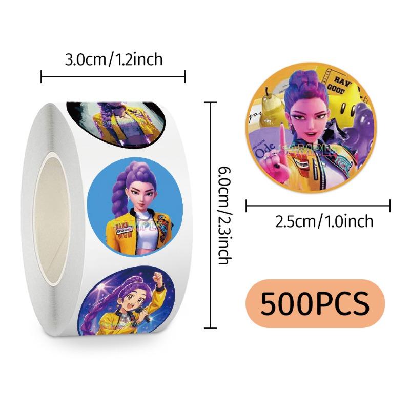 500 шт./рулон Популярные аниме K-Pop наклейки Тема с тиграми DIY Водонепроницаемые наклейки Для скрапбукинга Телефона Багажа Скейтборда Ноутбука Декор