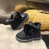 Winter New Children's Warm and Comfortable Soft-soled Hairball Snow Boots Cotton Shoes Medium and Small Children's Fashion Trend