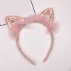 Девушки милые кошачьи уши в форме марлевых повязка на голову с блестками повязка для волос обруч аксессуары