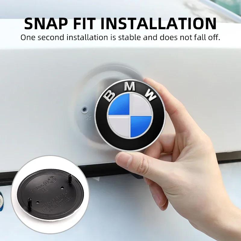 New for E39 E46 E30 E36 G20 bmw E87 E60 E90 Ac 74mm 82mm Hood Emblem Car Front Bonnet Logo Trunk Cover Badge car sticker