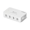 Smart 4-Port USB Charging Station 60 Watts Quick Charger QC 3.0 White