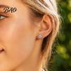 Versatile Stud Earrings 1 Pair Earrings, Four-Claw Cubic Zirconia Sparkling Ear Studs, Women for Daily Wear Jewelry Gift Alloy