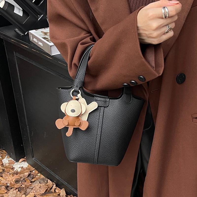 Сумка через плечо Niche Premium Sense Bucket Bag из натуральной кожи Basket Hand Bill Shoulder Bag