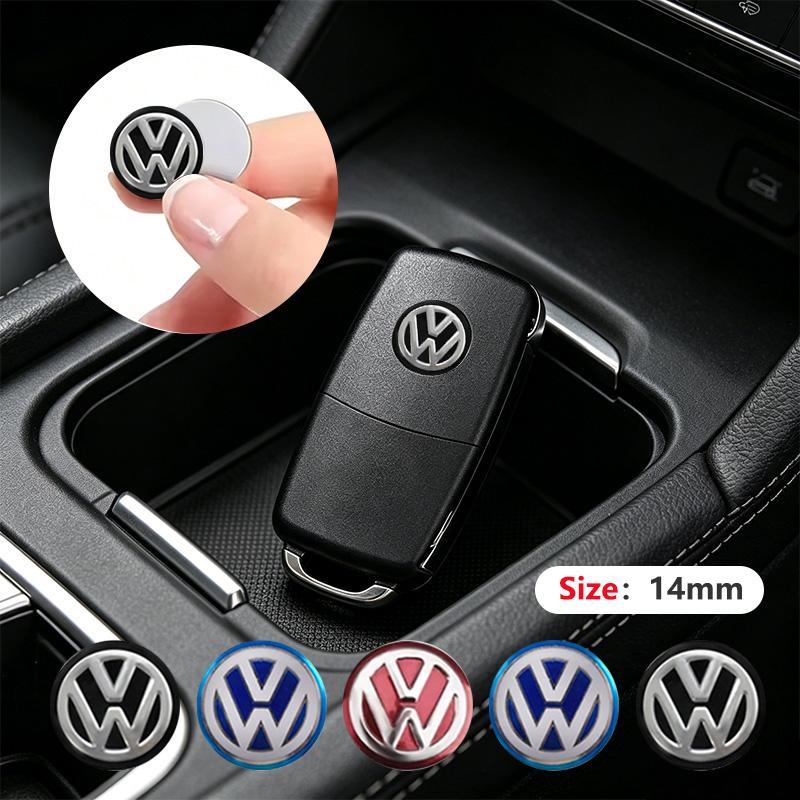 5/10Pcs 14MM Car Remote Key Badge Emblem Metal Logo Stickers For VW GTI Polo Golf Passat Tiguan B8 Arteon Touareg CC Taigo Caddy zf1