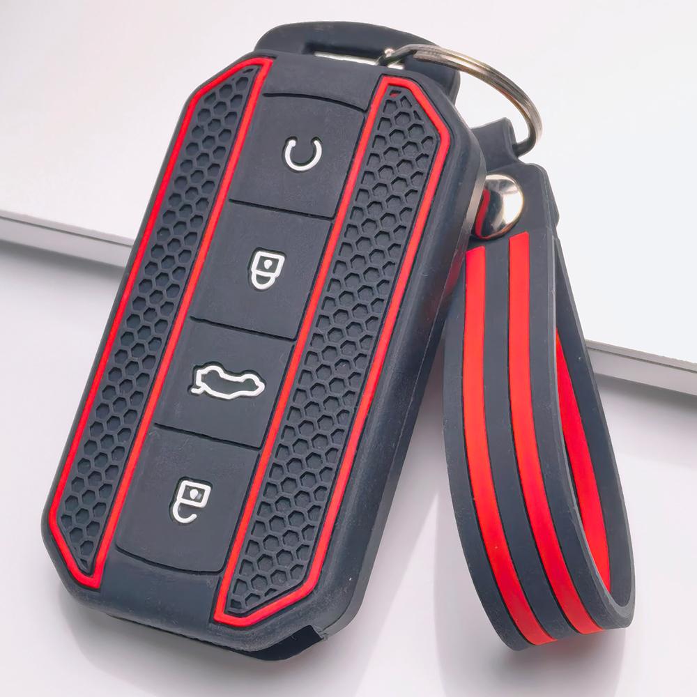 Чехол для брелока Chery Tiggo с брелоком, защита от царапин, ударопрочная защита, мягкая текстура для удобного захвата, отзывчивые кнопки, пылезащитный чехол