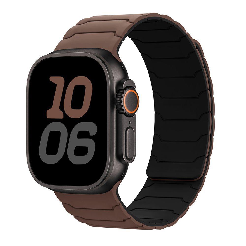 Магнитный ремешок для часов Apple Watch ultra 2 - силиконовый браслет для iWatch Series S10/9/8/7/6/5/4/3/2/1 49 мм 45 мм 44 мм 40 мм 42 мм 46 мм 41 мм 38 мм