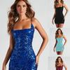 Women's Summer Sequin Camisole Bodycon Mini Dress – Sexy Slimming Design, 7 Colors