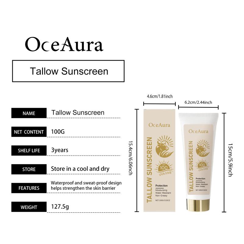 Oceaura Защитный крем с говяжьим жиром для лица и тела, универсальный, мягкий, питательный, изоляция от высоких температур, увлажняющий