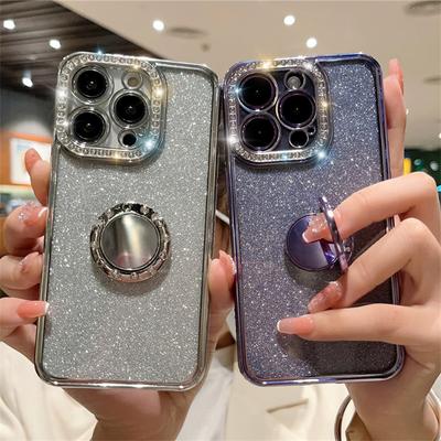 Роскошный чехол с блестками и стразами для iPhone 16 15 13 11 12 14 Pro Max XR XS 7 Plus, мягкий силиконовый чехол