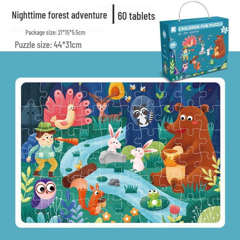 Детская коробка пазлов с крупными деталями для возраста 3-6 лет: Идеально для детского сада, праздничных подарков и раннего обучения