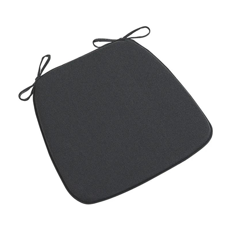 Modern Style Solid Color Cotton Linen Chair Cushion with Ties for Dining Chairs Kitchen Dining Chair Pad Cojines Decorativos