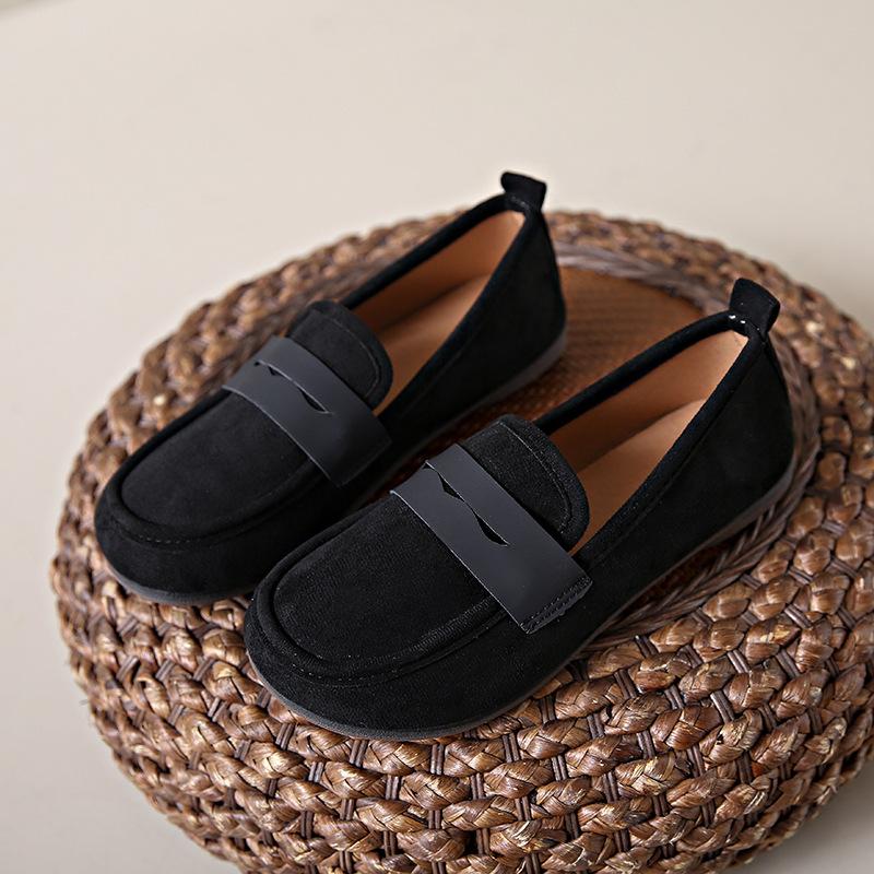 Большой размер 2025 весна новая мягкая подошва мягкая поверхность матовые модные туфли-бини одна педаль плоская подошва одинарные туфли туфли для мамы