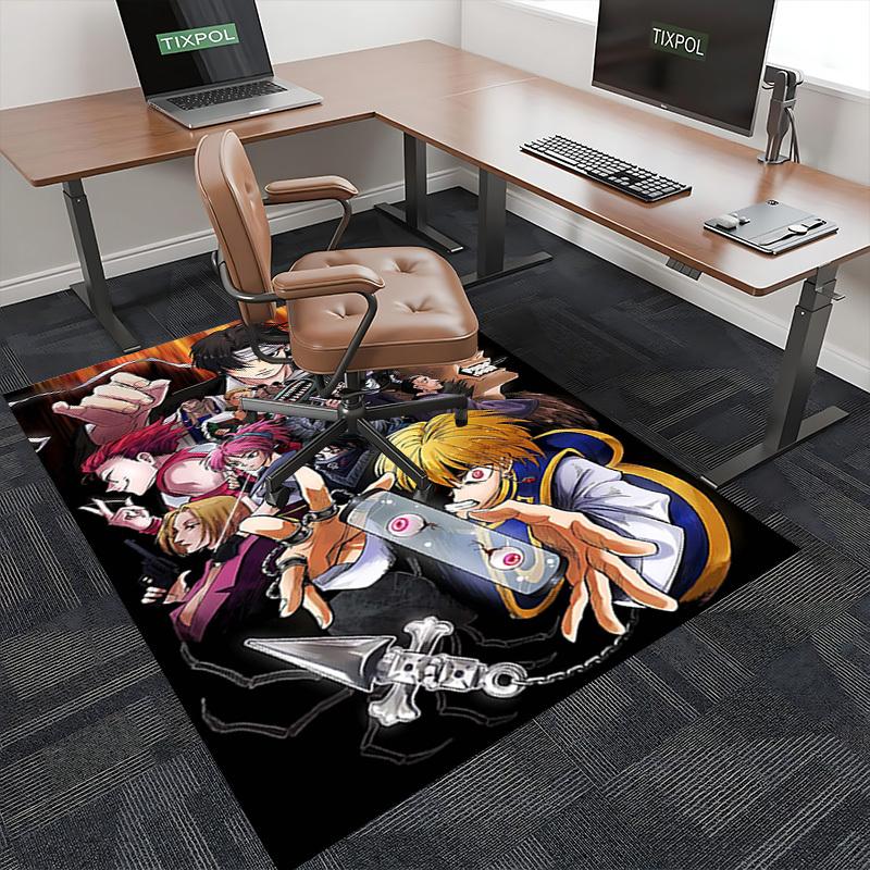 1pc JoJo's Bizarre Adventure Anime Cartoon Design Office Chair Mat, Non-Slip Carpet for Home Decor, Suitable for All Seasons, Perfect Gift for Fans.T0