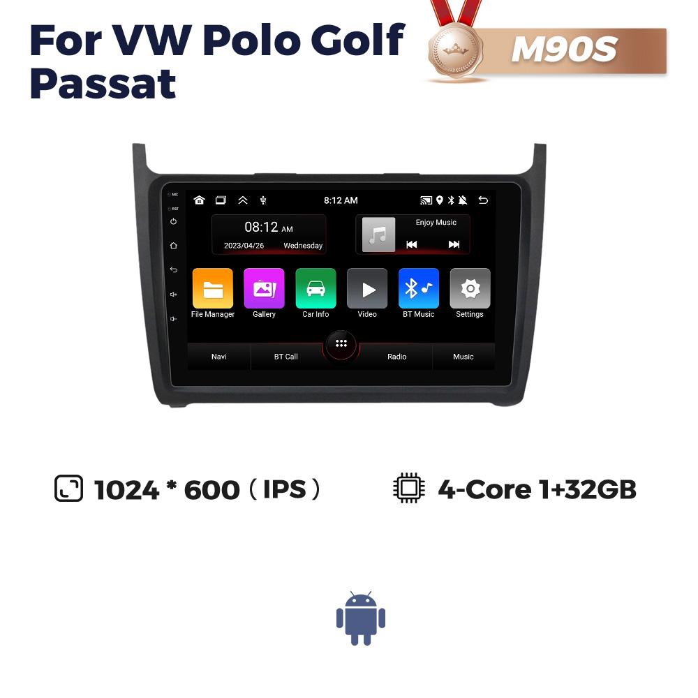 Navifly Wireless CarPlay Android Auto Radio для VW Volkswagen POLO 5 sedan 2008-2020 5G WIFI Car Multimedia 2DIN Stereo Receiver
