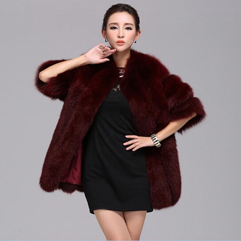 New Fox Fur Imitation Fur Coat Women In Long Temperament Celebrity Fur Fur One Women Winter Ladies Coat