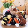 1 Piece Small Insect Plush Toy Doll Keychain Creative Stuffed Doll Bag Pendant Cute Snail Bee Keyring Birthday Gift