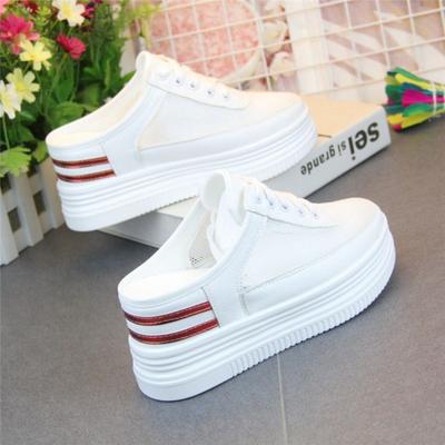 Праздничные тапочки женские летние на платформе с закрытым носком, женские лоферы, кроссовки-слайды на танкетке, сетчатые дышащие тапочки