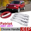 Для JEEP Patriot Liberty Russia 2007 ~ 2017 хромированная дверная ручка, автомобильные аксессуары, набор накладок, 2008 2010 2012 2014