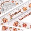 Cute Ruler Four-piece Set Creative Capybara Pattern Ruler Set  Office Supplies