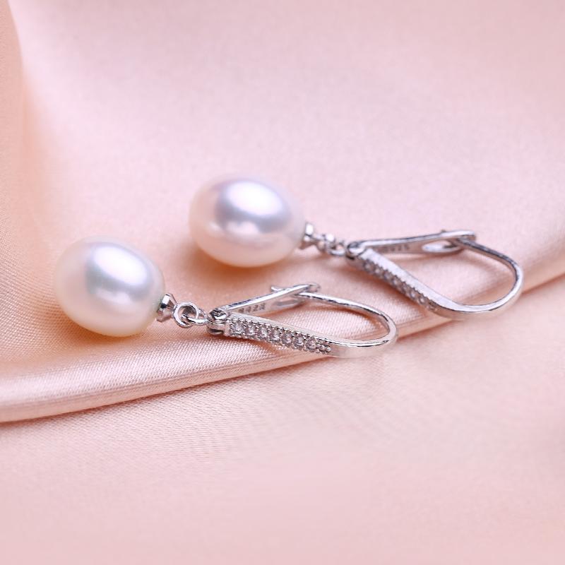 seniko Серьги с натуральным пресноводным жемчугом, геометрический дизайн, модные серьги-клипсы с кубическим цирконием, CZ, серьги для женщин, подарок для девочек