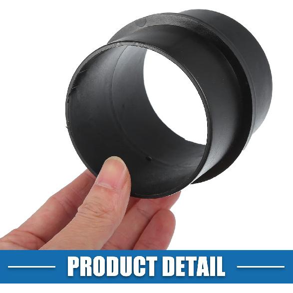 Car Air Ducting Connector Straight Air Heater Duct Joiner Connector Pipe 2.95'' 75Mm OD Black (Set Of 2)