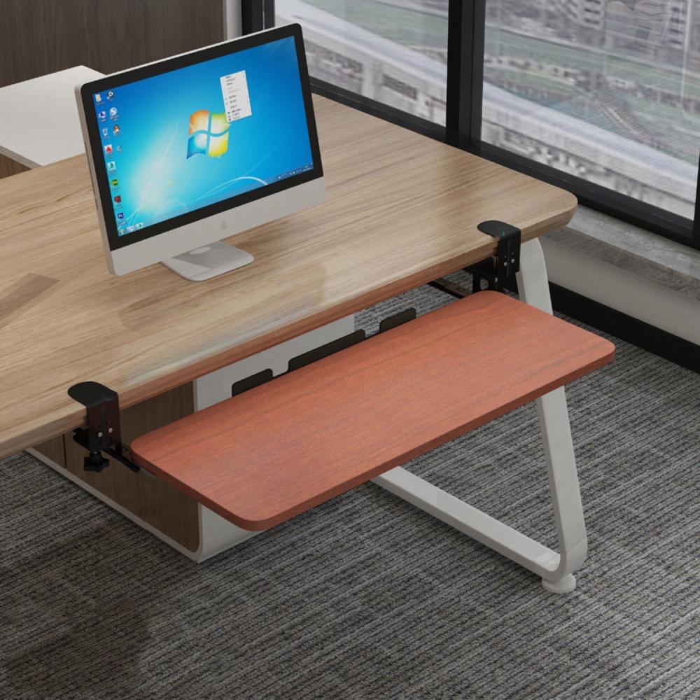 Крепление С-зажимом, выдвижная подставка для клавиатуры под стол, очень прочная, с регулируемой высотой, выдвижная, экономящая место