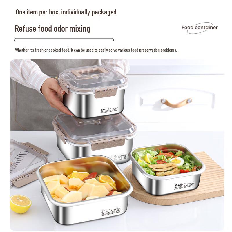 316 Stainless Steel Portable Food Storage Container